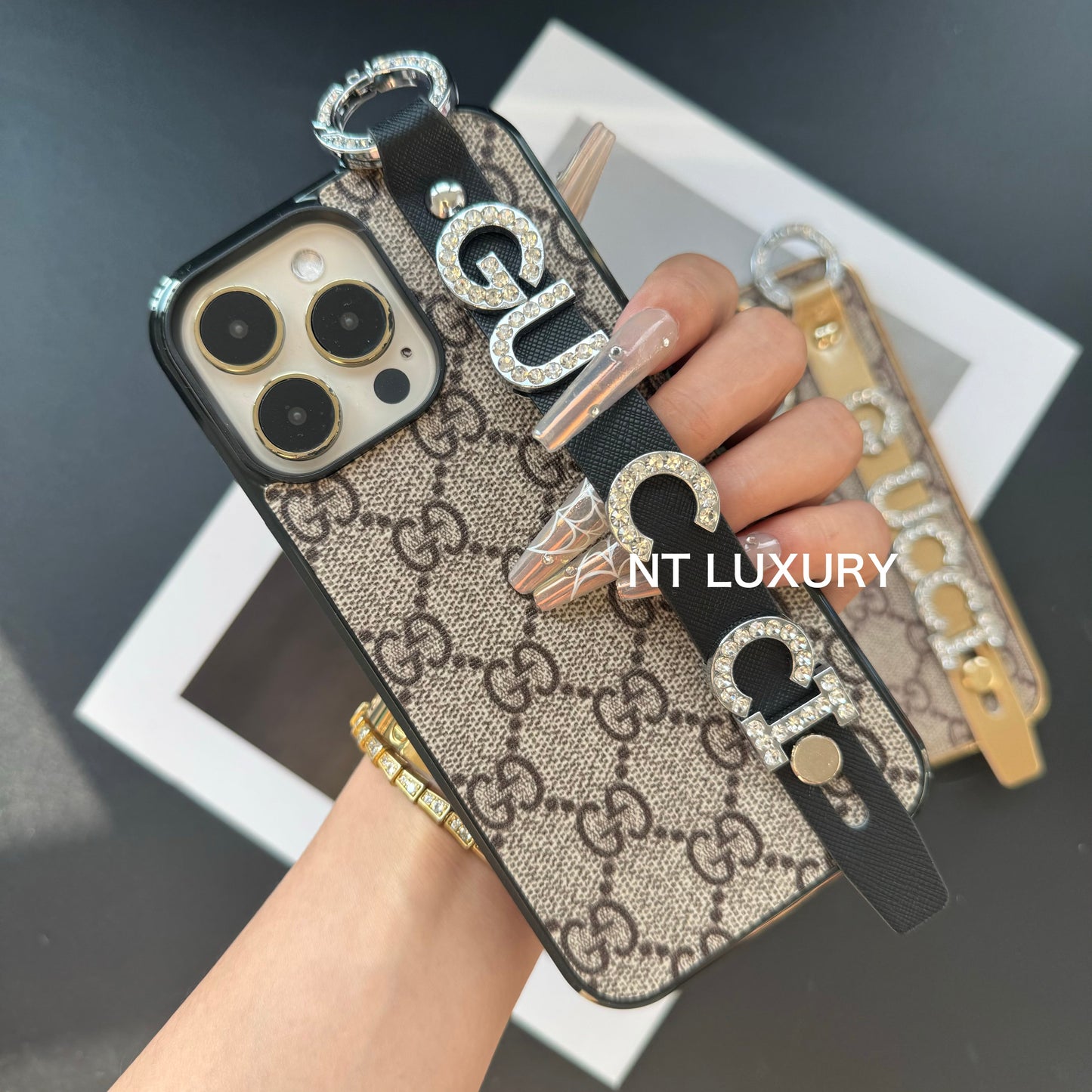 Glitter Design Waistband Phone Case