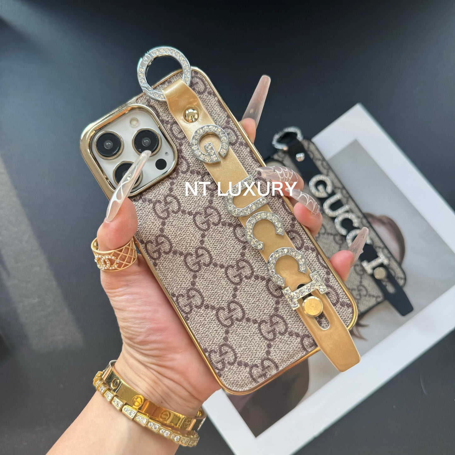 Glitter Design Waistband Phone Case