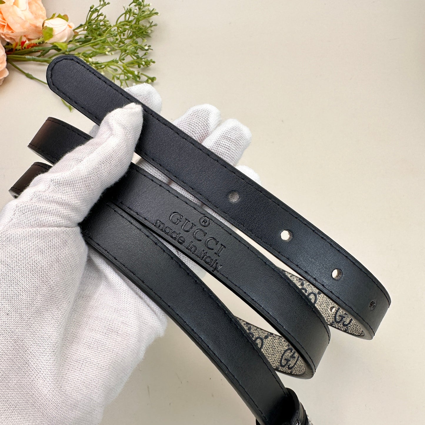 Floral Design Good Belt (Black)