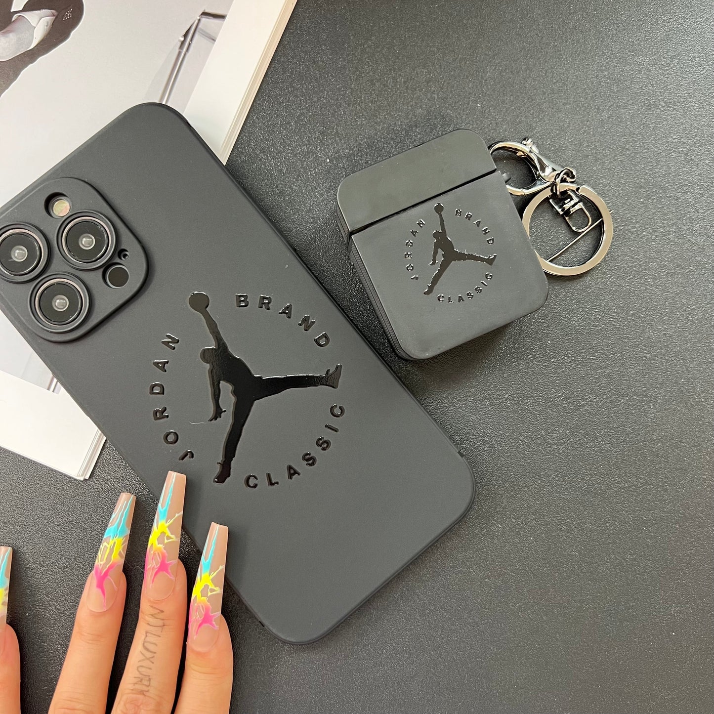 Black Trendy Phone Case ( Man )