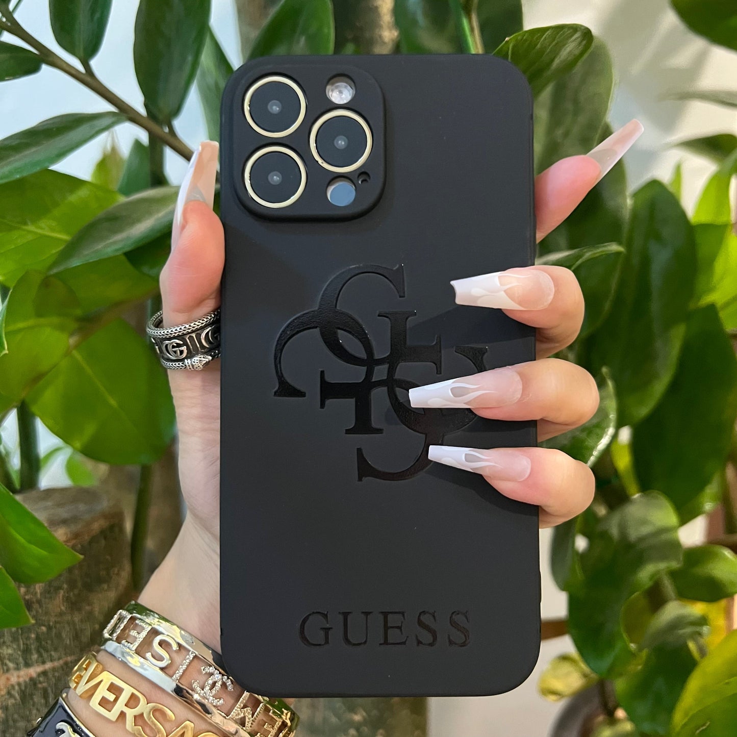 Black Trendy Phone Case (L GU)
