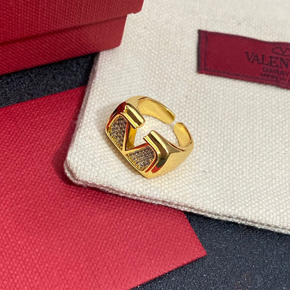 Anello Aperto Moda Oro Diamante