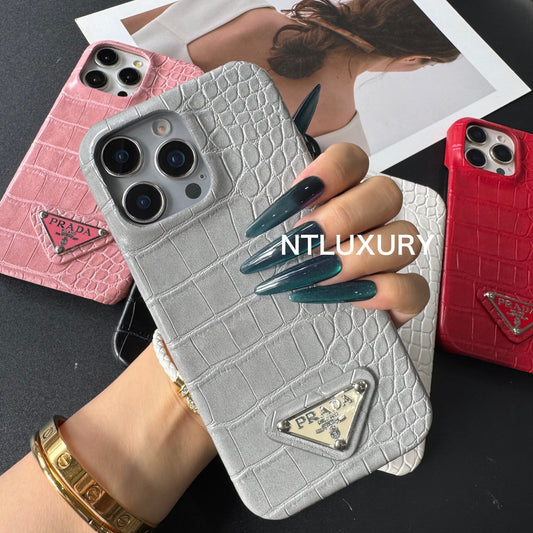 Étui de téléphone motif crocodile pur
