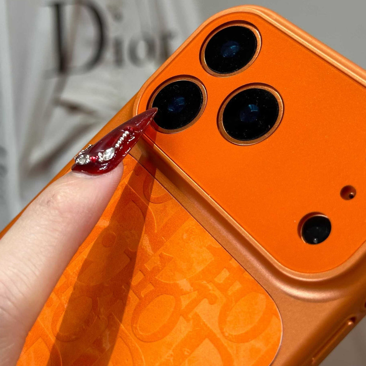 Coque de téléphone motif orange sophistiqué