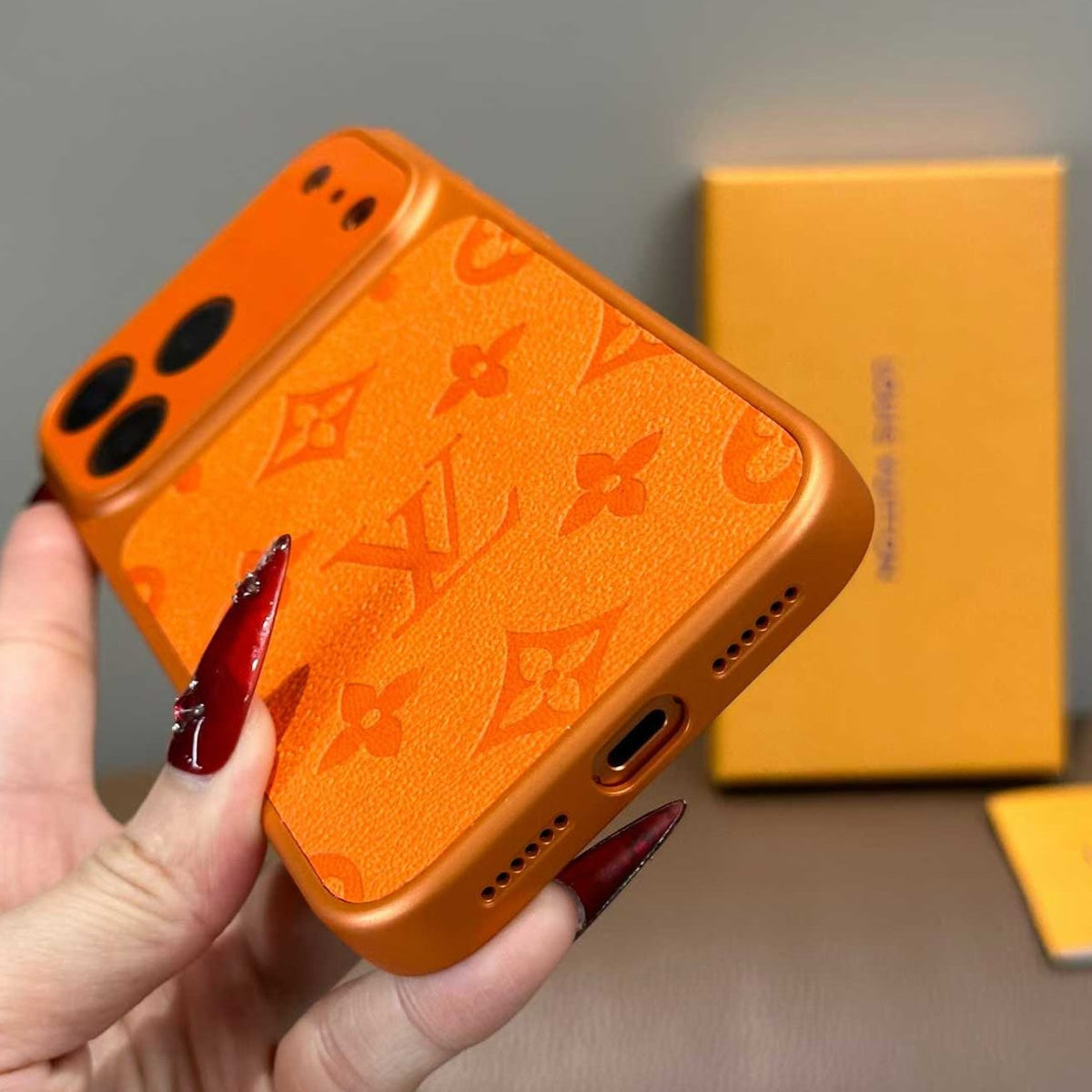 Coque de téléphone motif orange sophistiqué