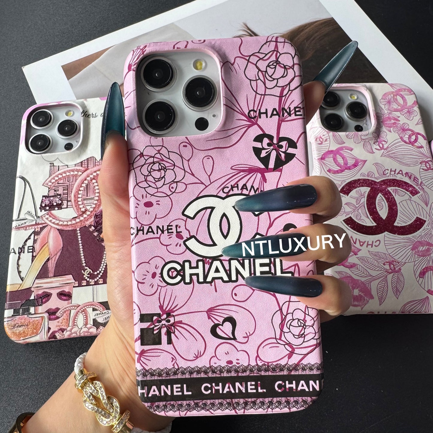 Floral Pink CC Girl Phone Case