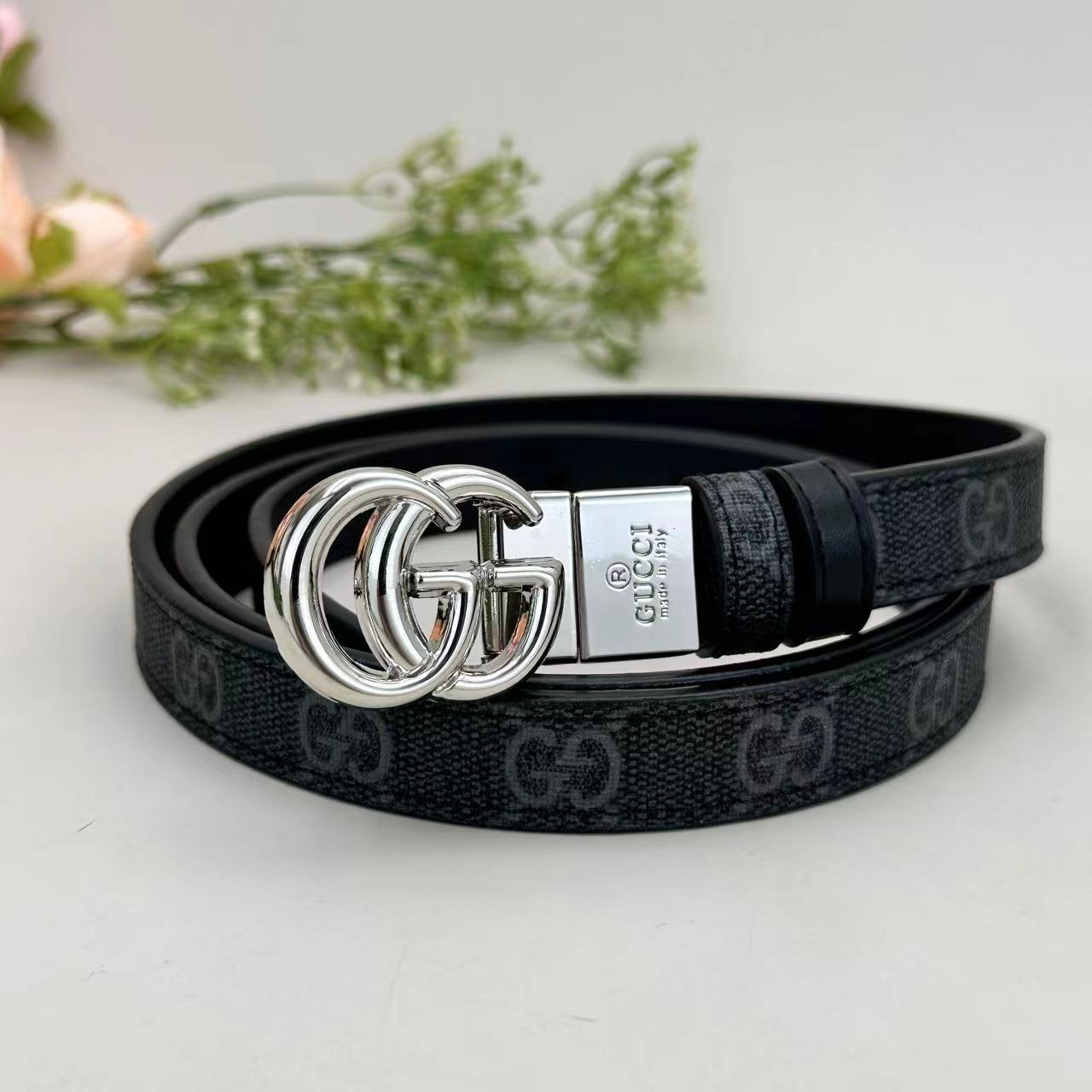 Floral Design Good Belt (Black)