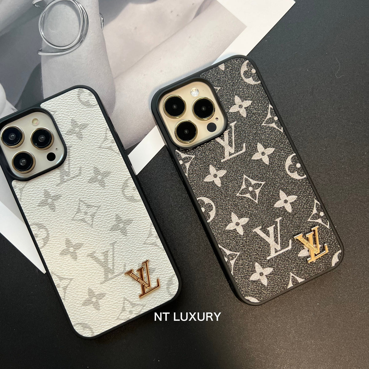 Traditional Colorful Design iPhone Case (Black & White)