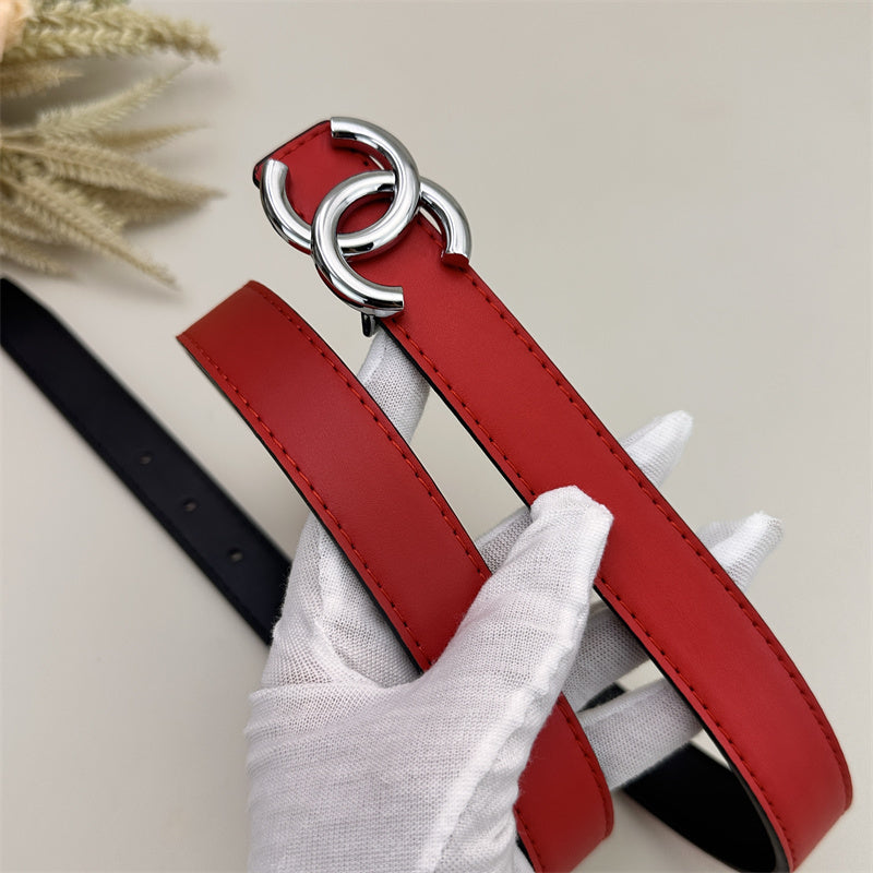CC Women's Leather Belt (Red)