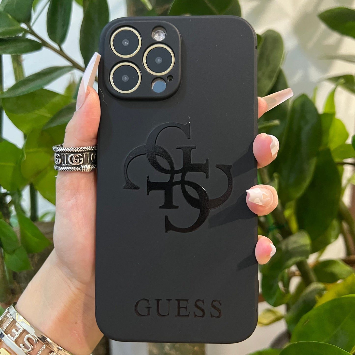 Black Trendy Phone Case (L GU)