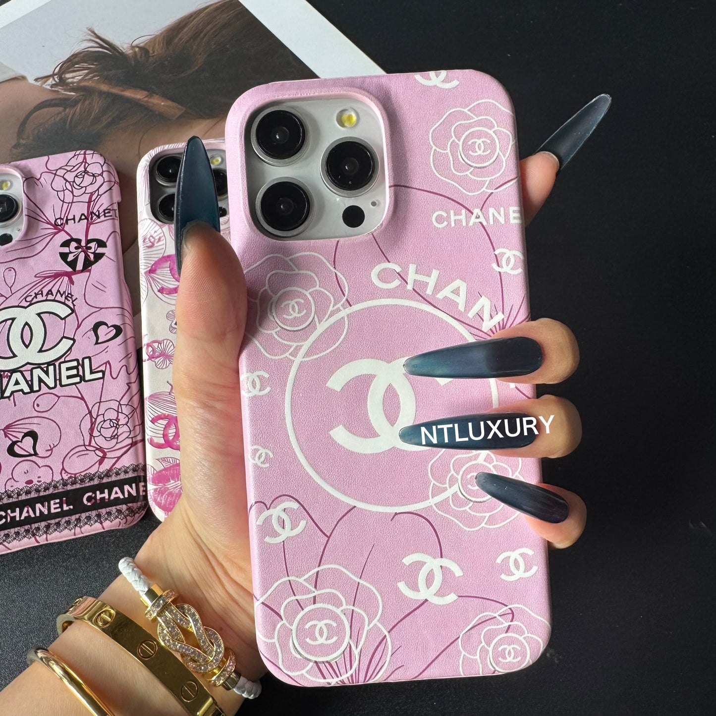 Floral Pink CC Girl Phone Case