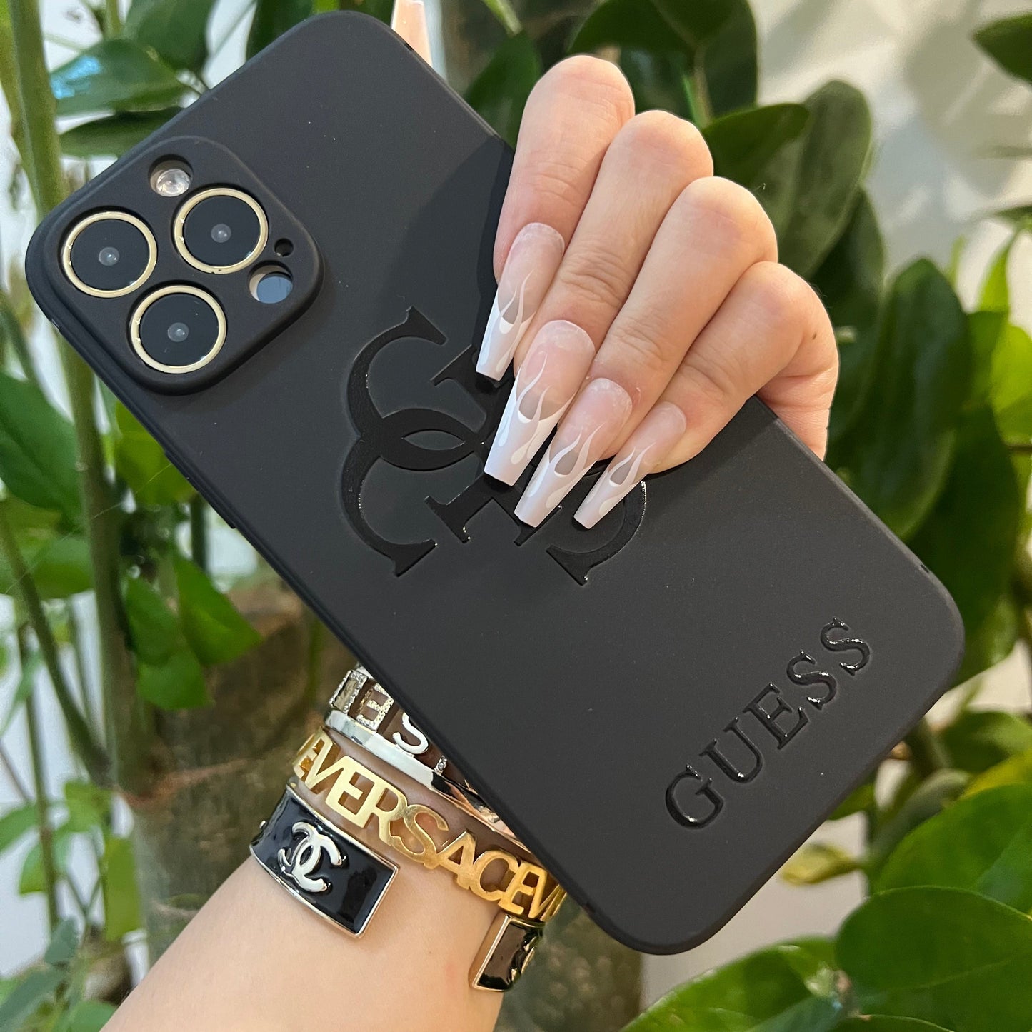 Black Trendy Phone Case (L GU)