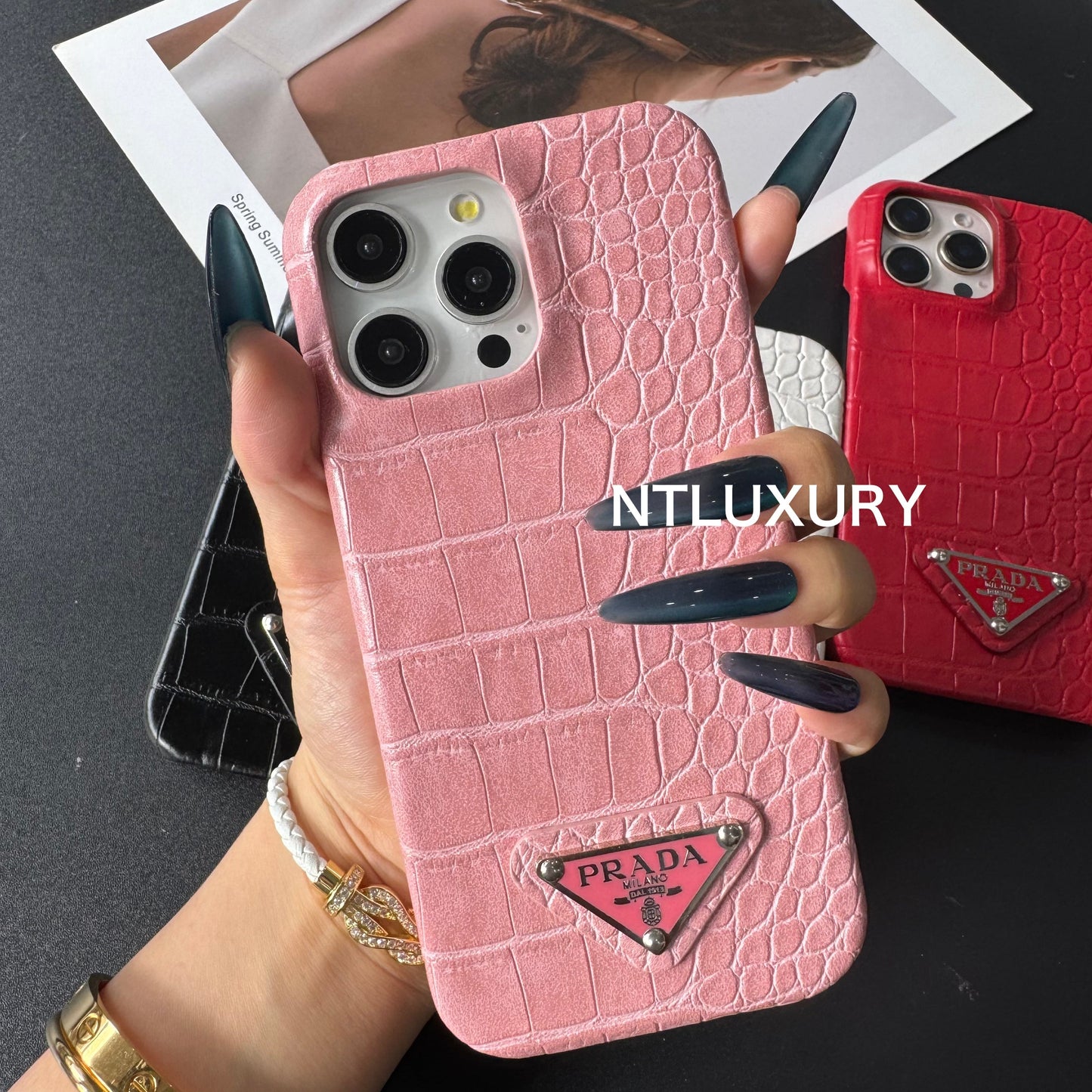 Pure Crocodile Pattern Phone Case