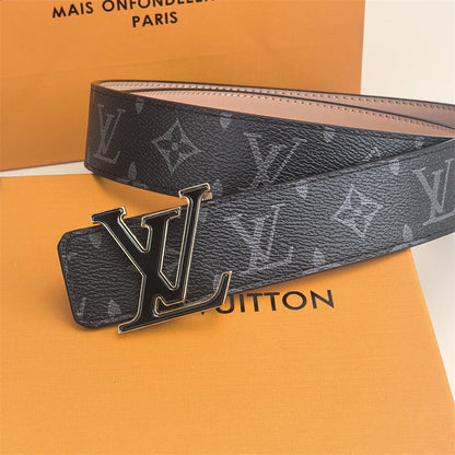 2 Color Buckle Love Belt (Black Pattern)