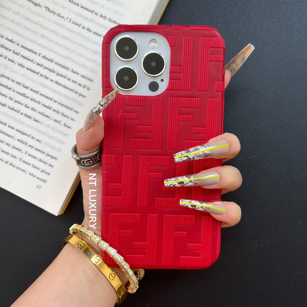 Coque de téléphone amusante et colorée (Rouge)