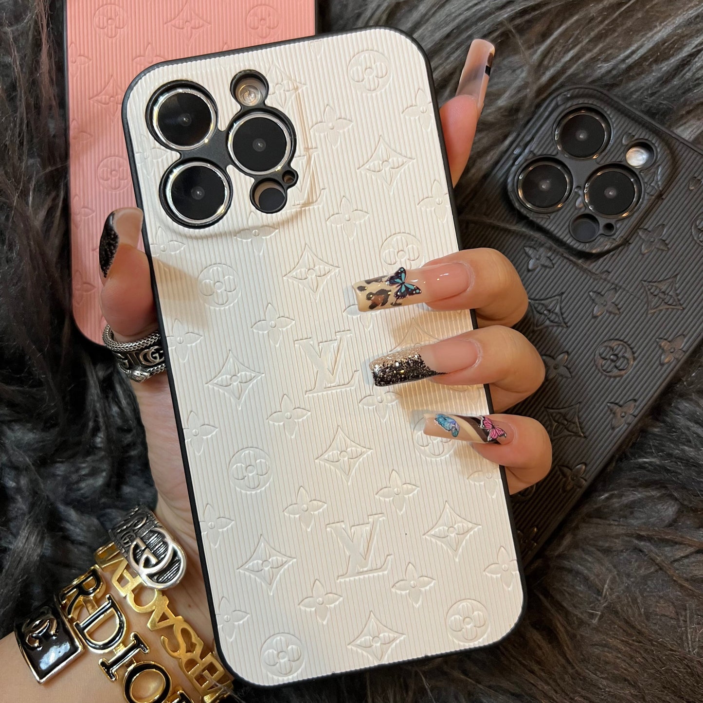 Colorful Love Phone Case With Camera Protection