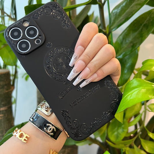 Black Trendy Phone Case ( Middle Heart)