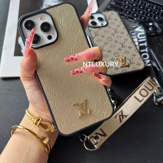 Pure Press Floral Design Phone Case with Stripe