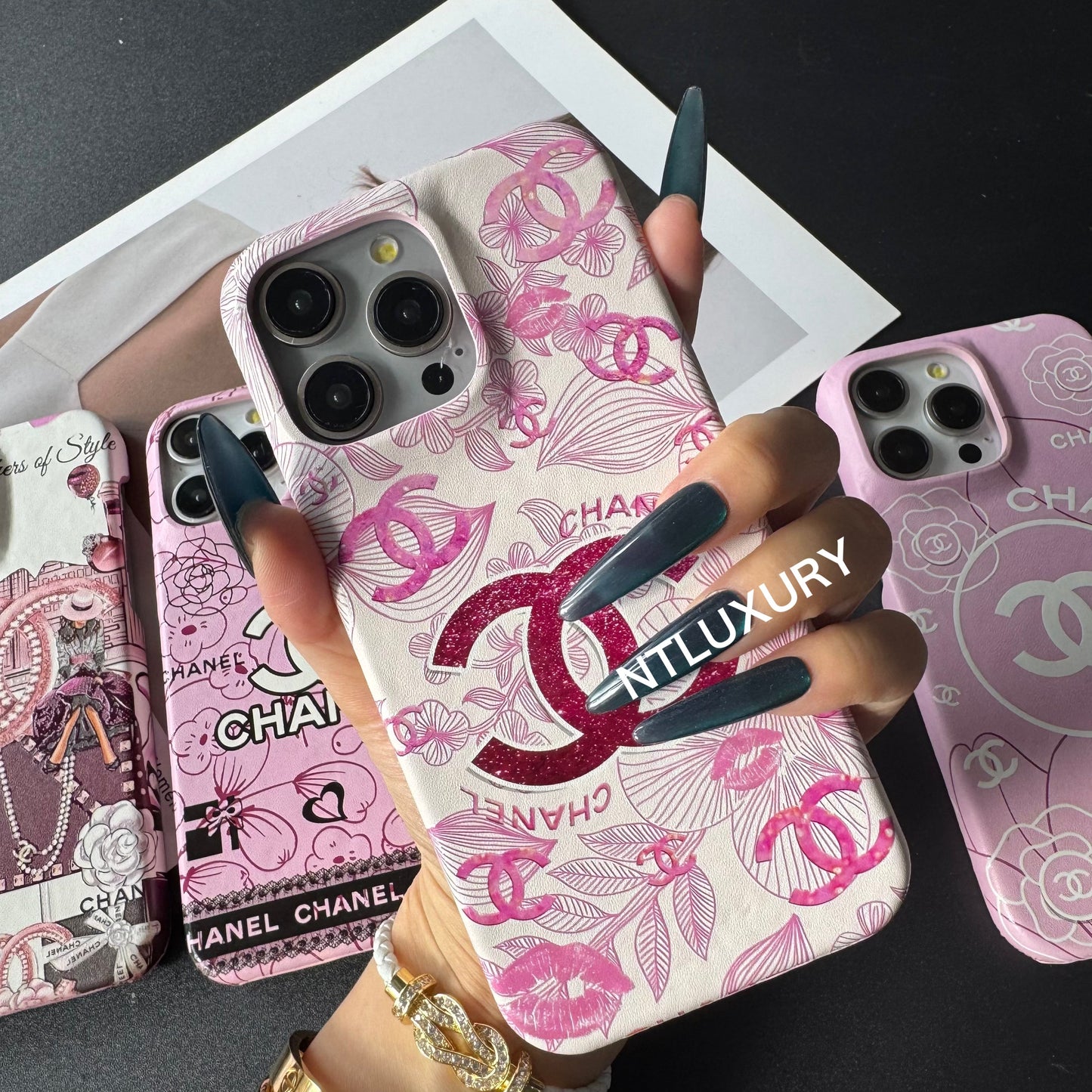 Floral Pink CC Girl Phone Case