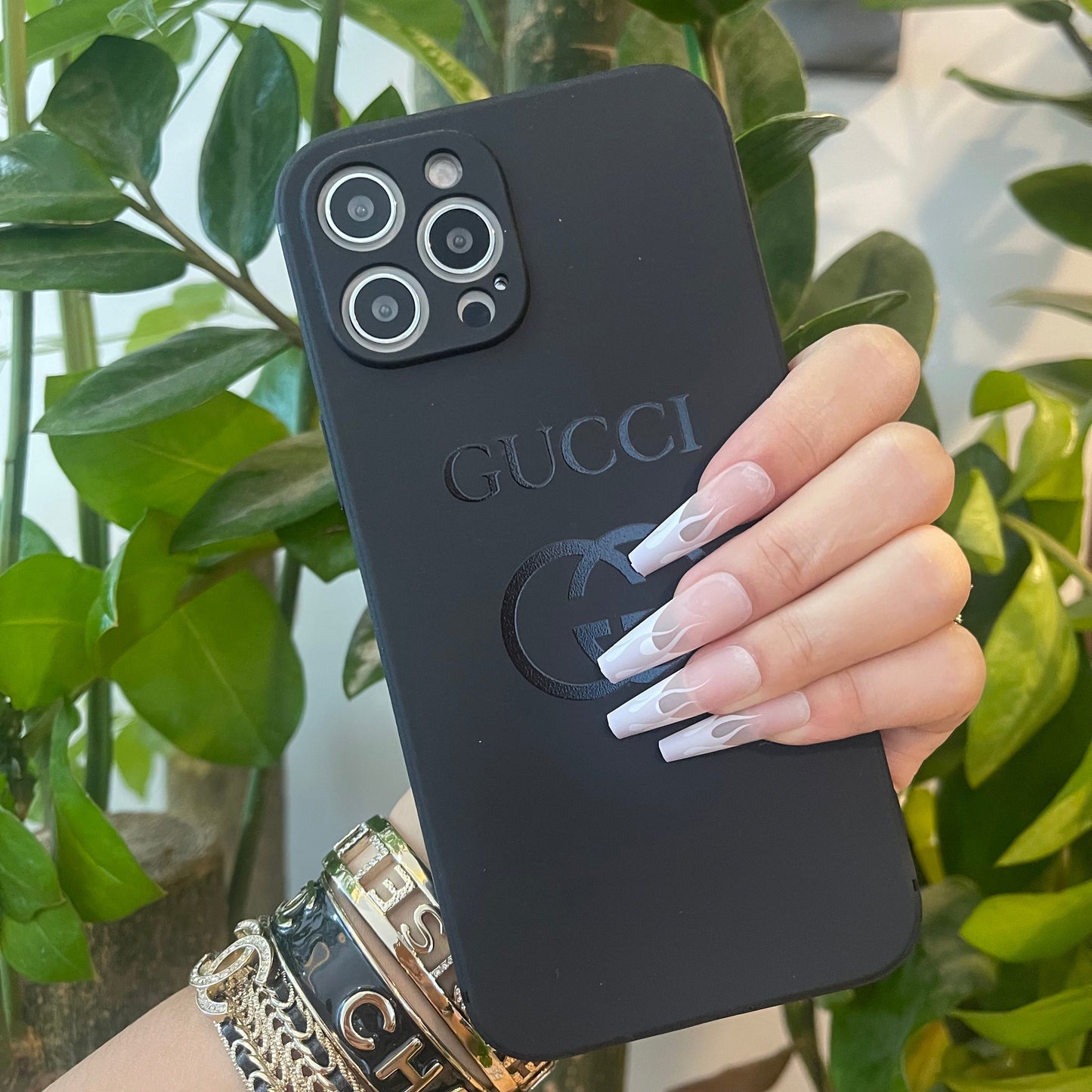 Black Trendy Phone Case (GG)