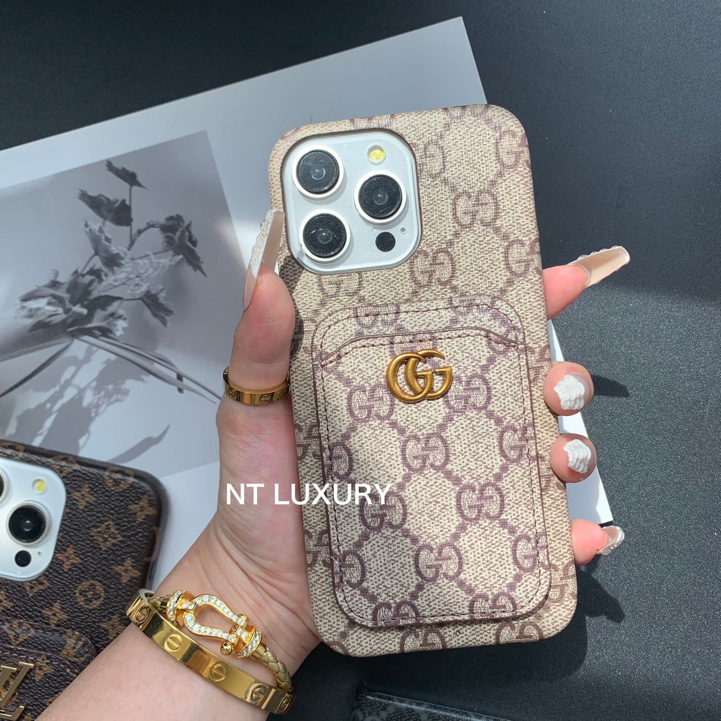 Simple Love Design Phone Case with Purse