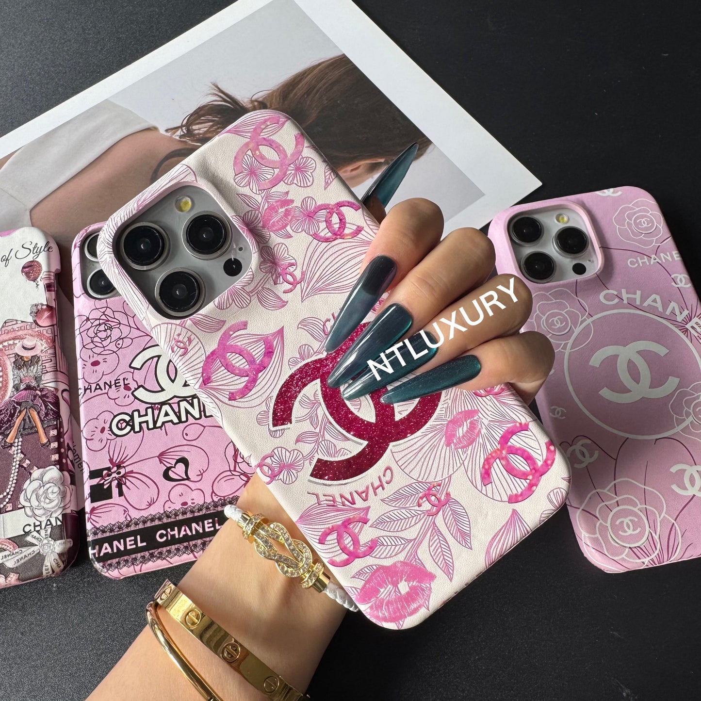 Floral Pink CC Girl Phone Case