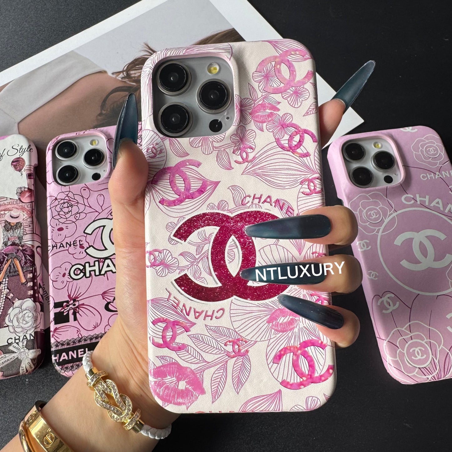 Floral Pink CC Girl Phone Case