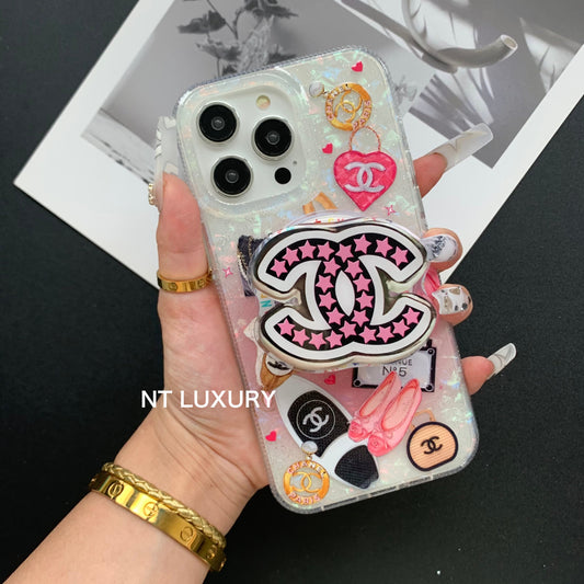 Painting Star C Girl Phone Case with MagSafe Holder