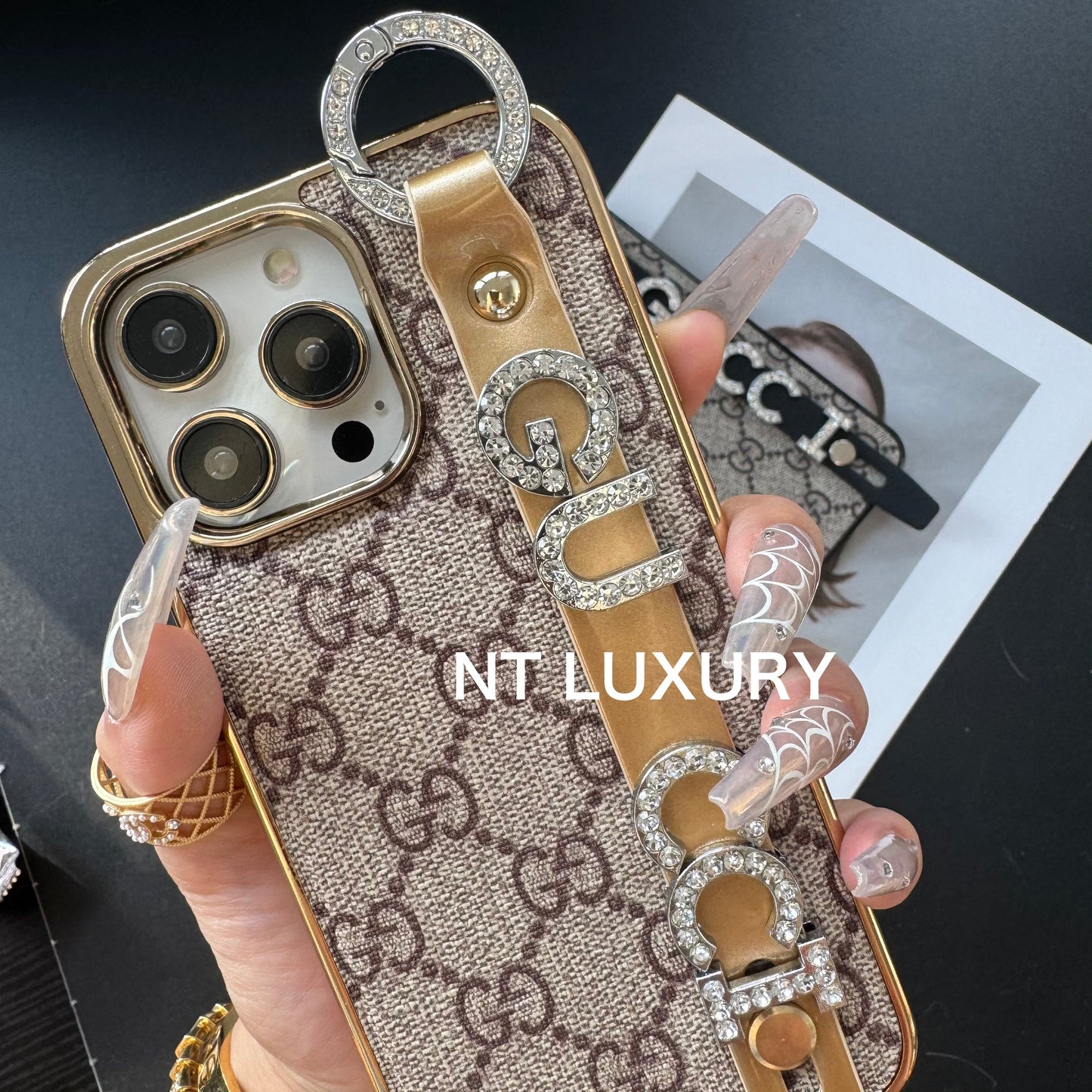 Glitter Design Waistband Phone Case