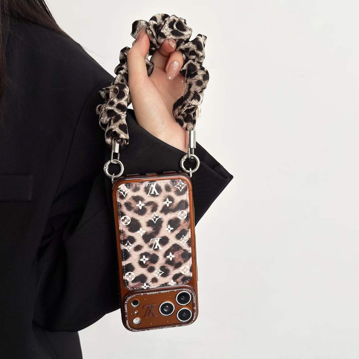 Leopard Love Fancy Phone Case With Strap