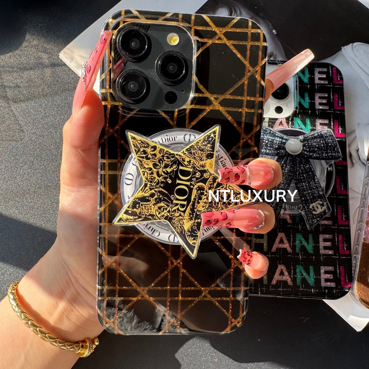 Midnight Queen iPhone Case with Rotatable MagSafe Holder