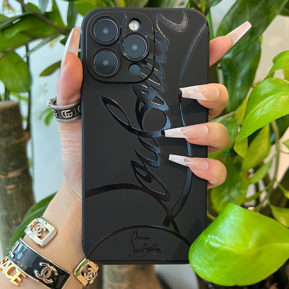 Coque de téléphone noire tendance (LBT)