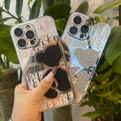 Funda para teléfono de oso con espejo - *UNA VEZ RECIBIDA, QUITAR LA CAPA DE PLÁSTICO*