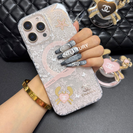 Cute Crab Phone Case with MagSafe Holder