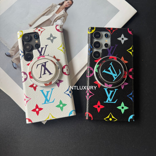 Traditional Love Samsung Case with MagSafe Holder (Black & White Big Love)