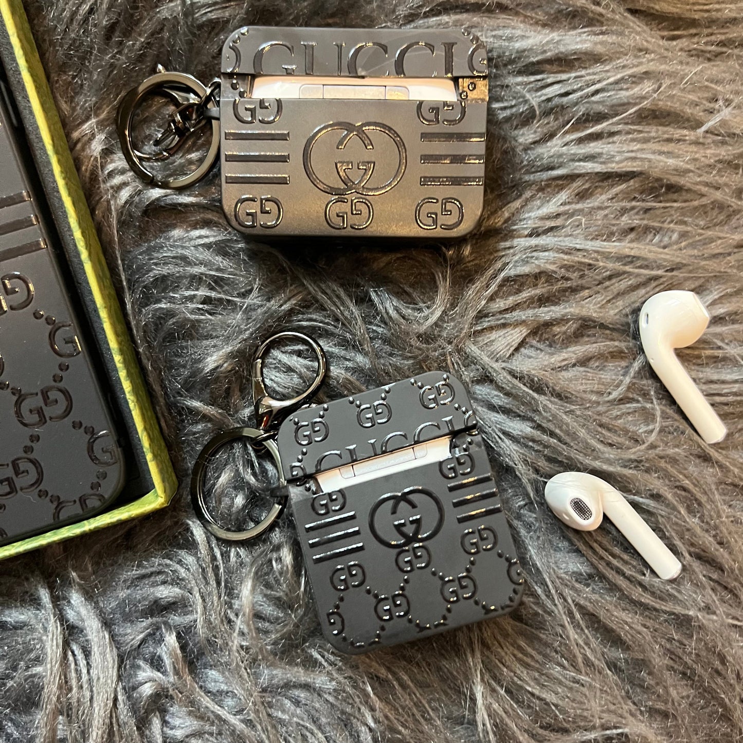 Black Trendy Airpods Case ( G )