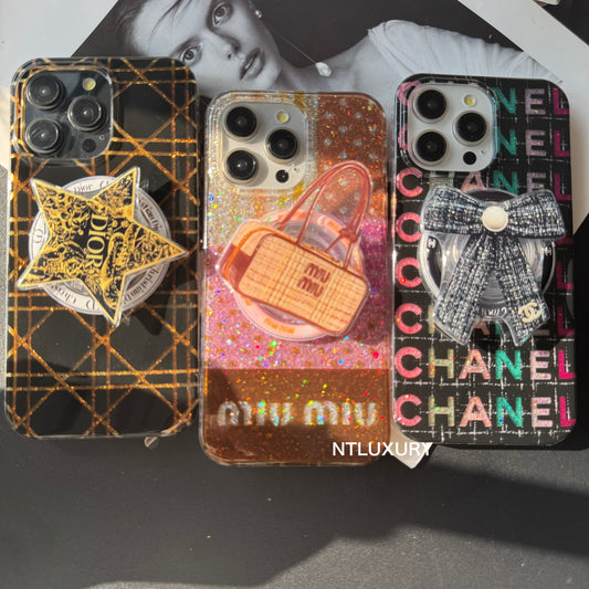 Midnight Queen iPhone Case with Rotatable MagSafe Holder
