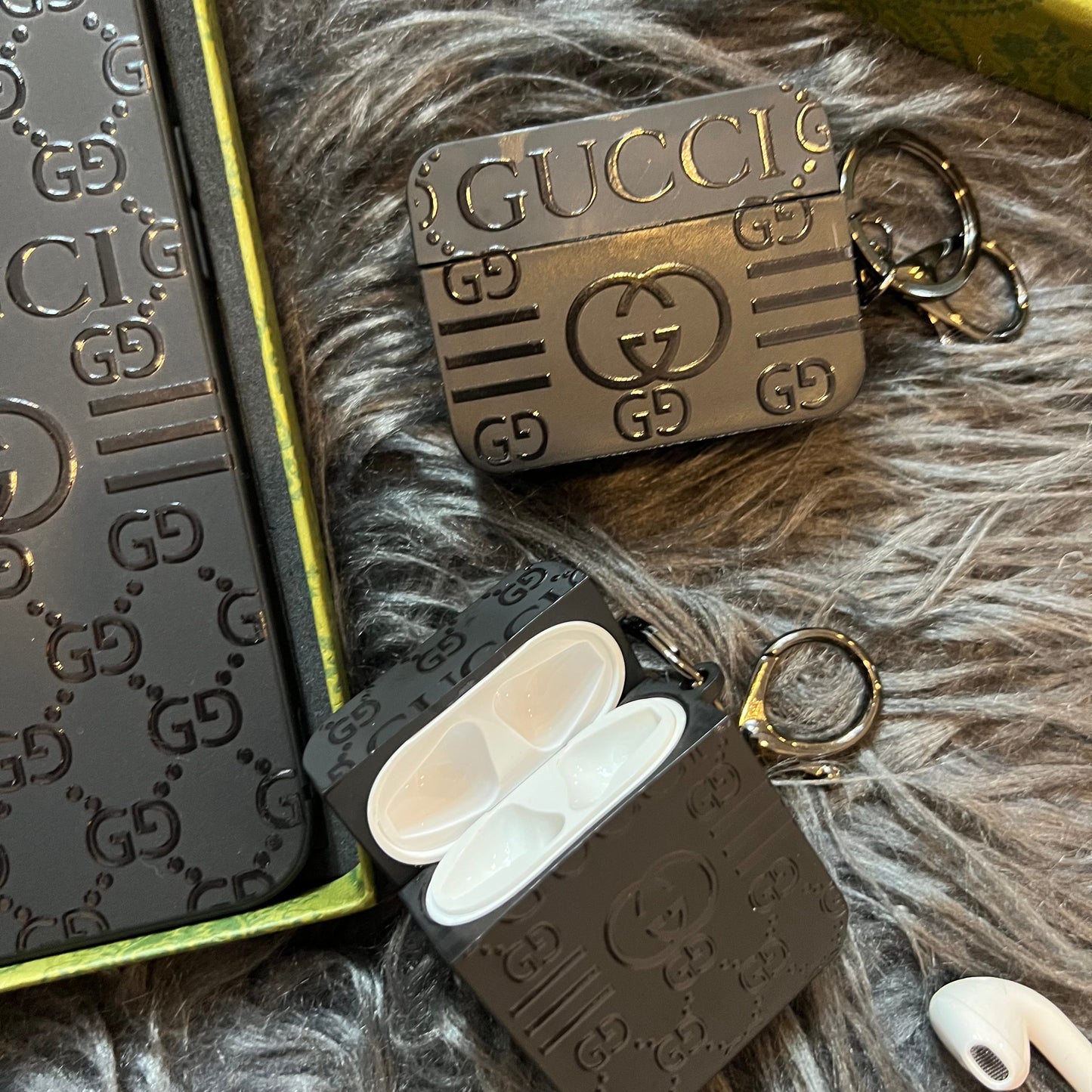 Black Trendy Airpods Case ( G )