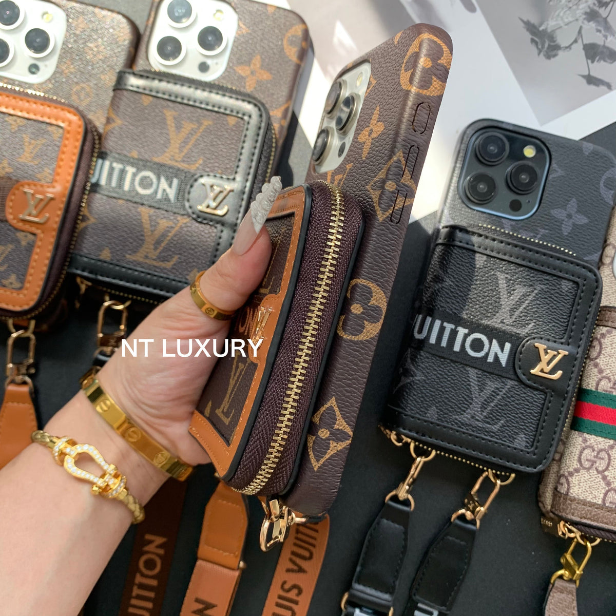 Unique Purse Design Phone Case with Stripe (3 Set)