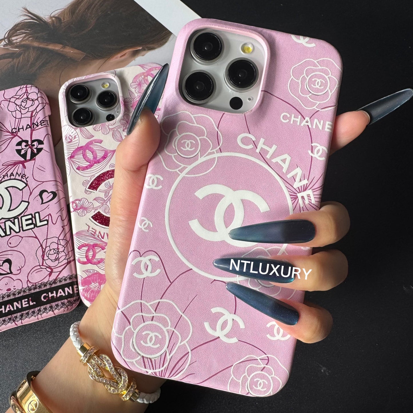 Floral Pink CC Girl Phone Case