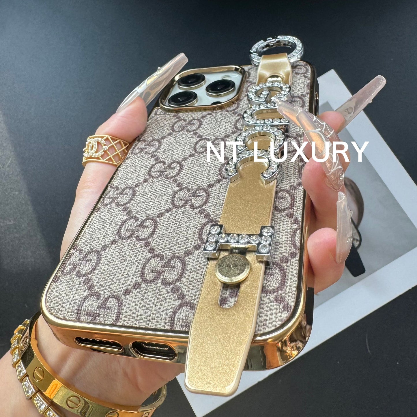 Glitter Design Waistband Phone Case