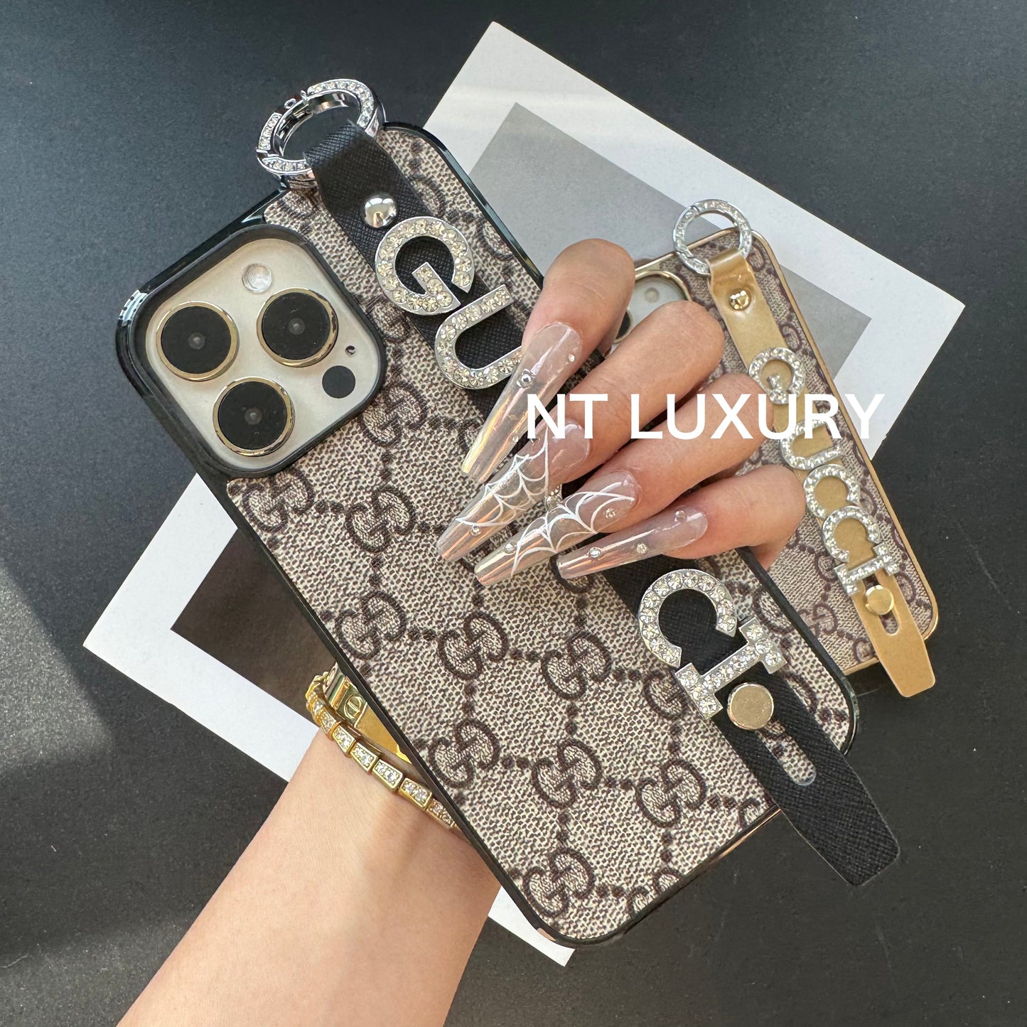 Glitter Design Waistband Phone Case