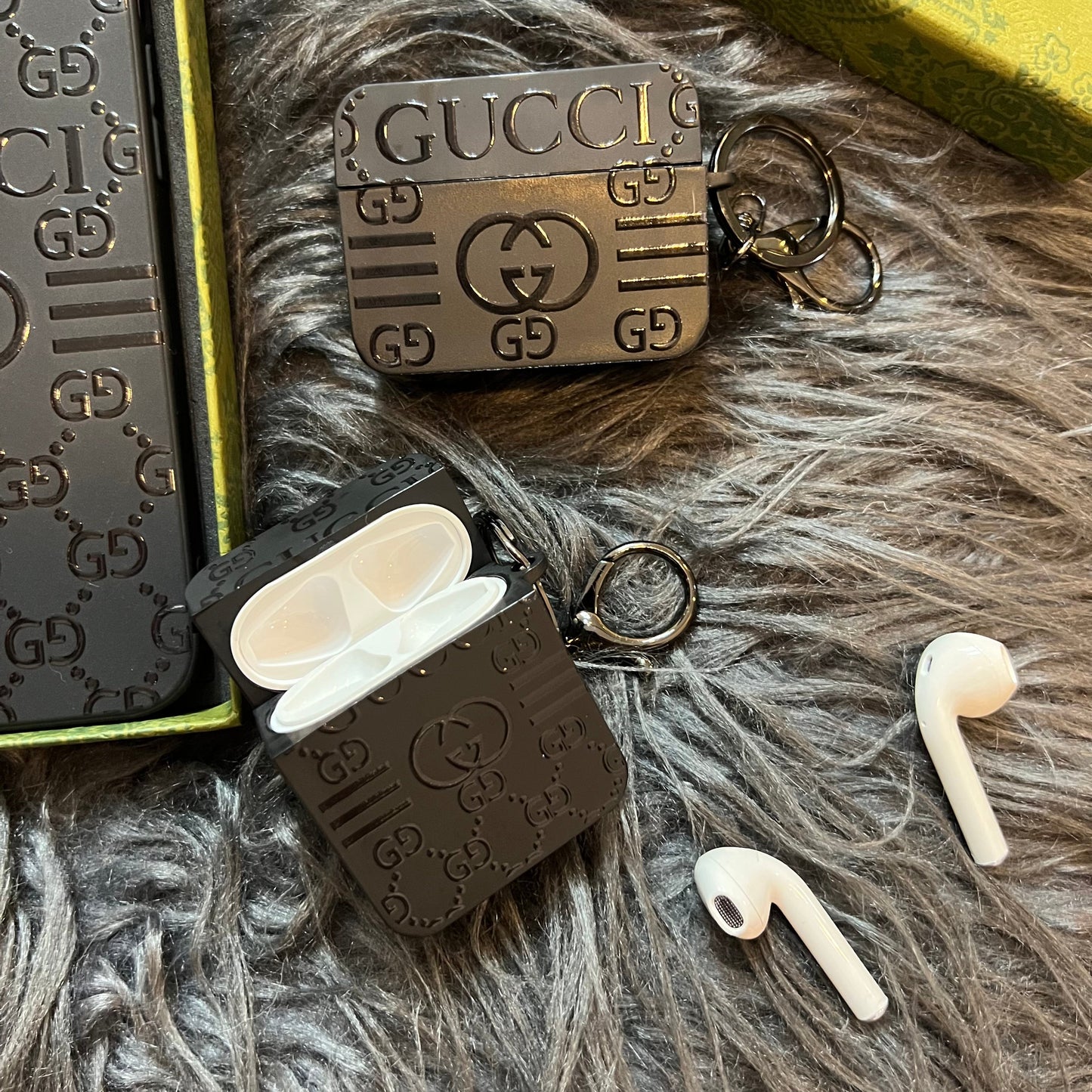 Black Trendy Airpods Case ( G )