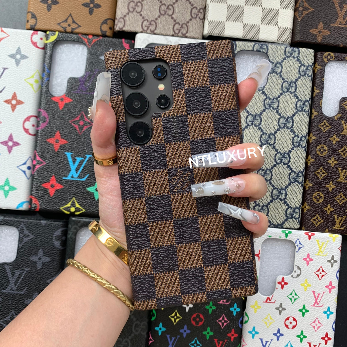 Coque Samsung Amour Traditionnel (Lattis Marron)