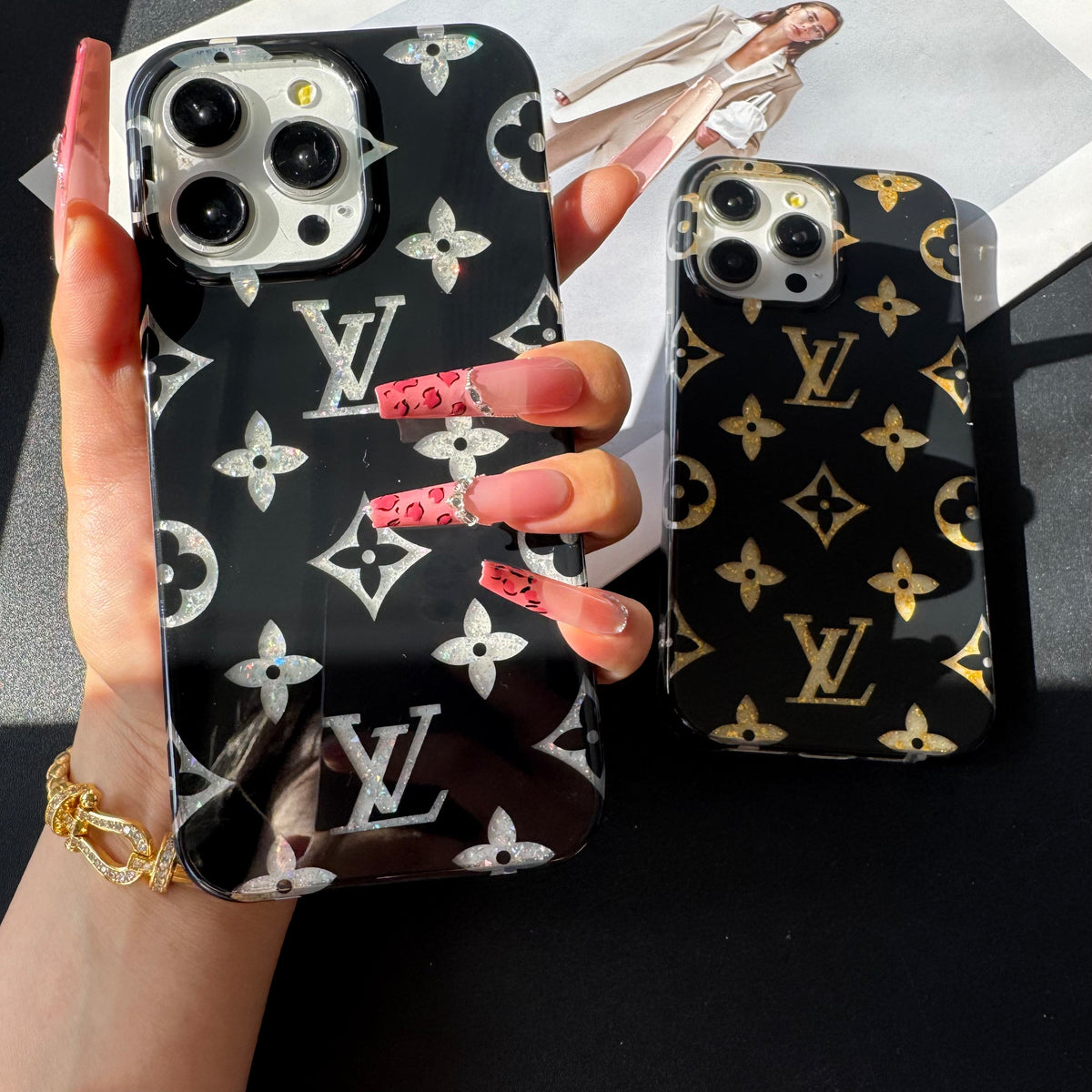 Cover per iPhone Amore Oro Argento