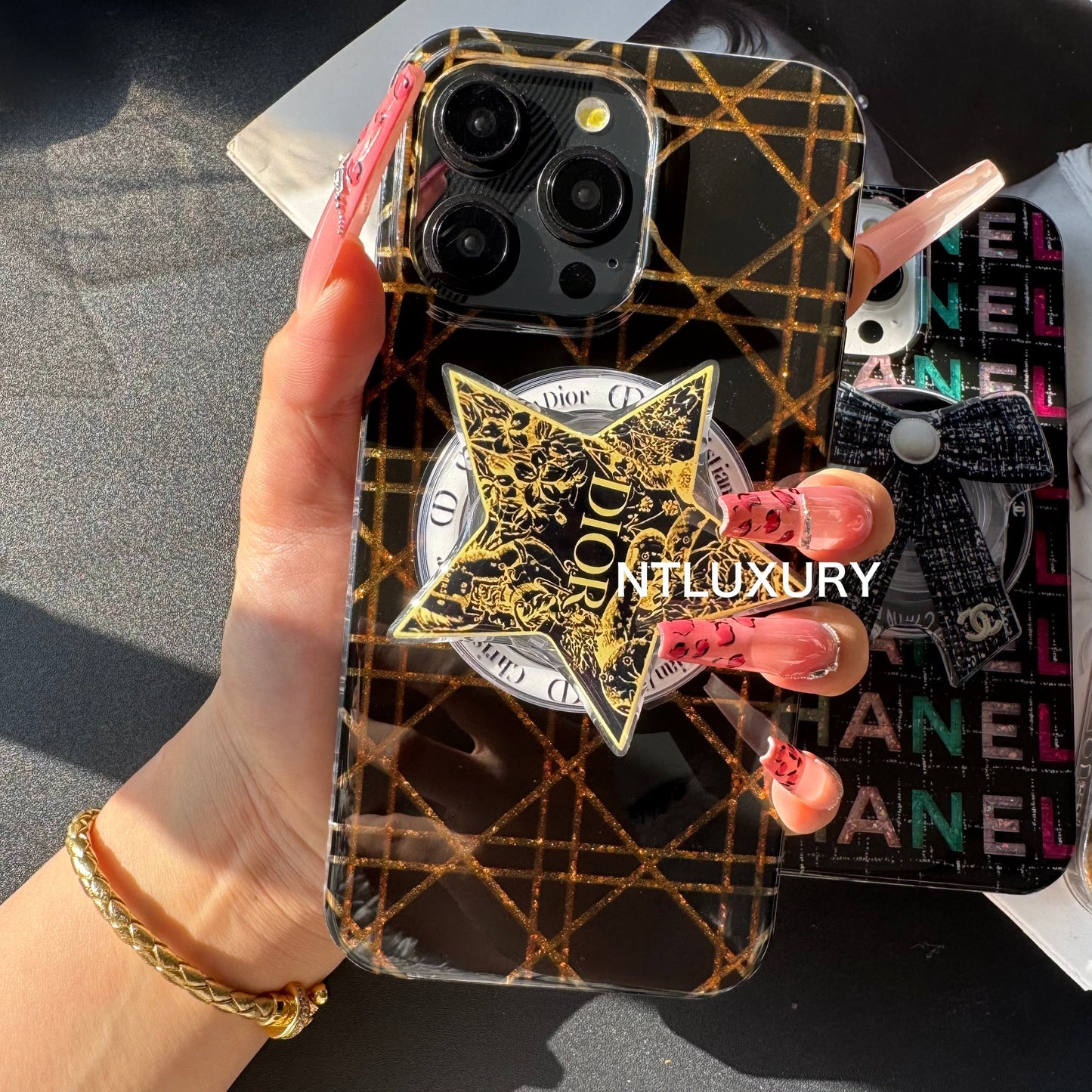 Midnight Queen iPhone Case with Rotatable MagSafe Holder