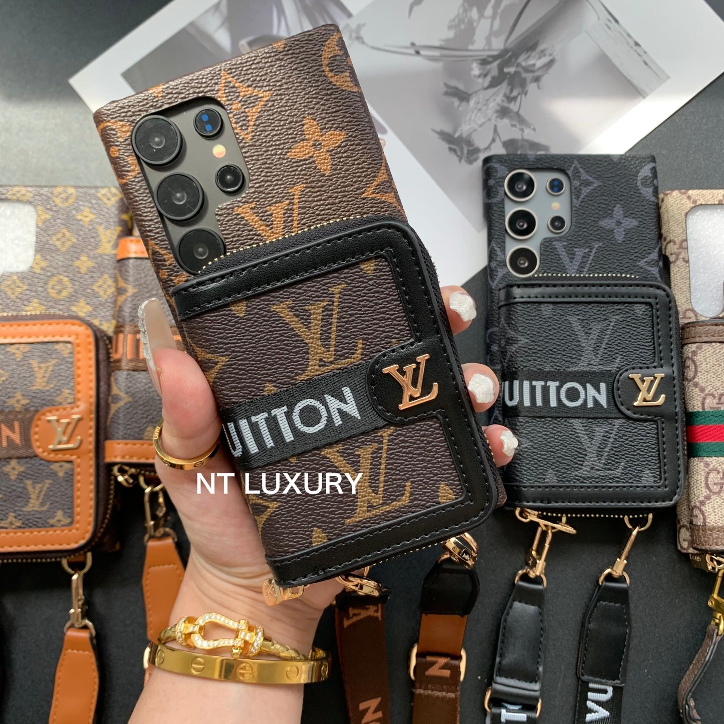 Unique Purse Design Samsung Case with Stripe (3 Set)