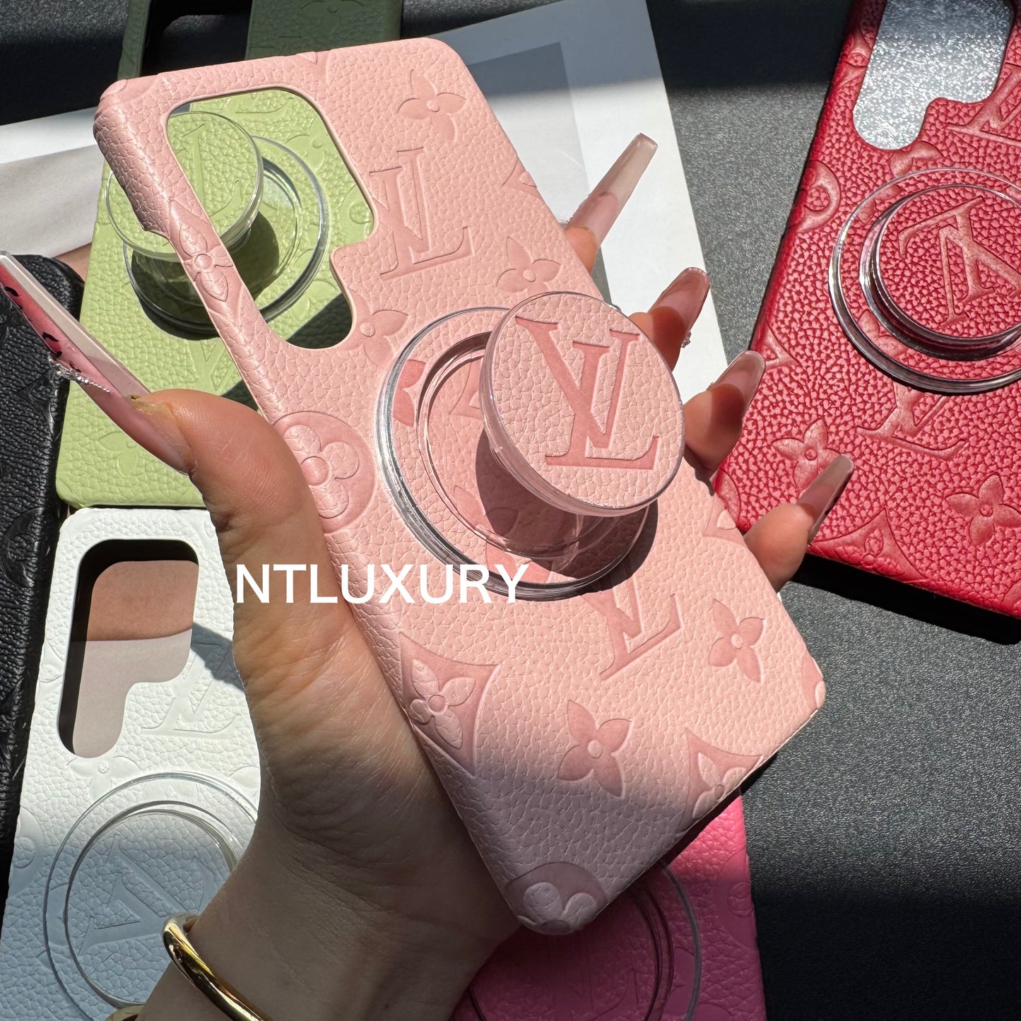 Litchi Leather Love Samsung Case with Magsafe Holder