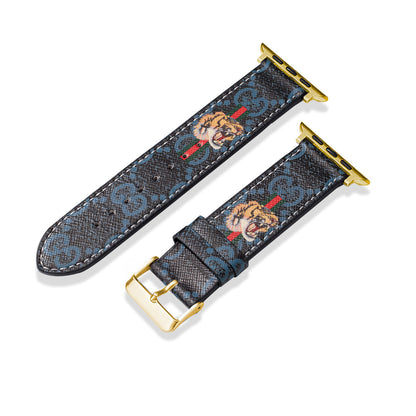 Cinturino classico in pelle fatto a mano per Apple Watch