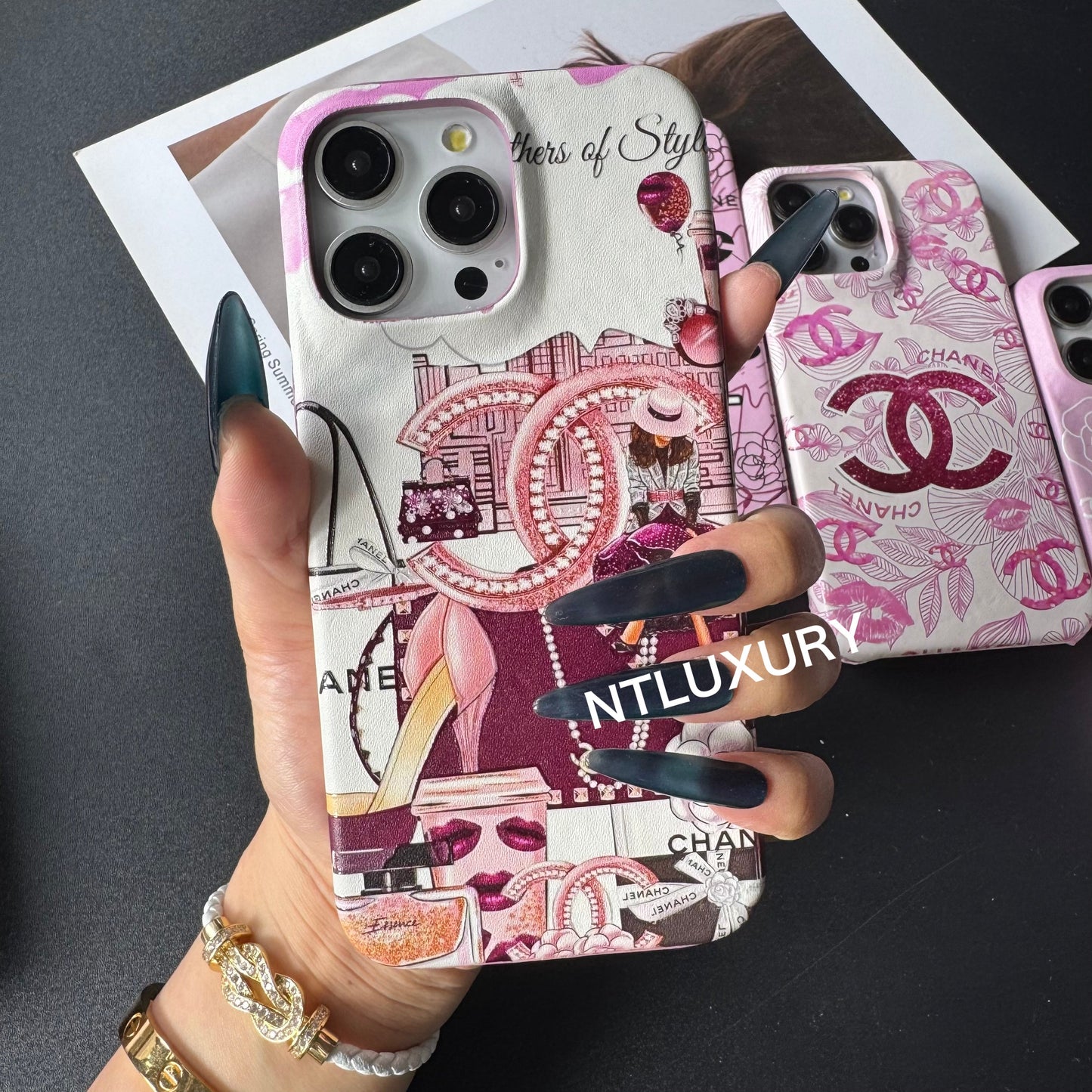 Floral Pink CC Girl Phone Case